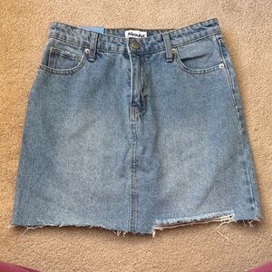 Abound Distressed Blue Mini Skirt
